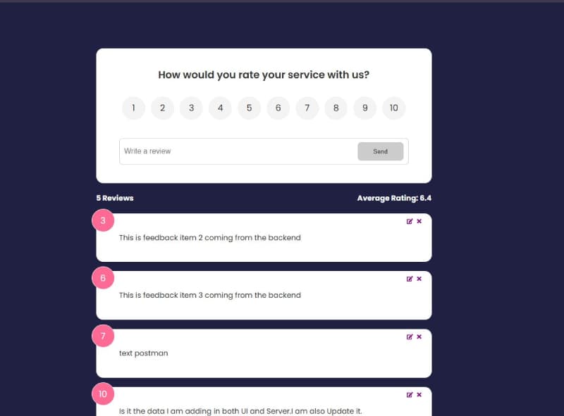 Feedback Rating App